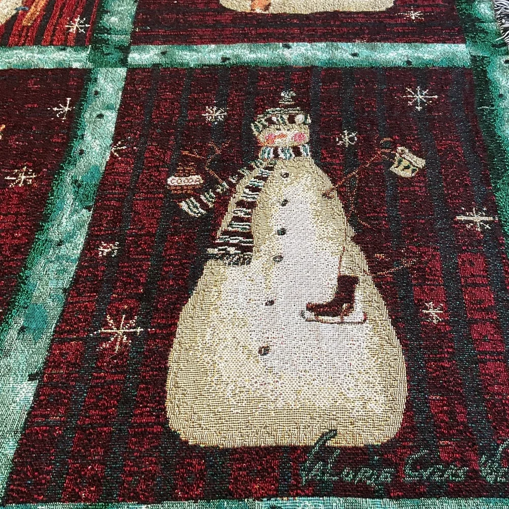 Christmas Snowmen Woven Throw/Blanket Mohawk/Valorie Wenk